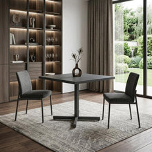 Load image into Gallery viewer, 32" Gray Square Aluminum Pedestal Base Dining Table