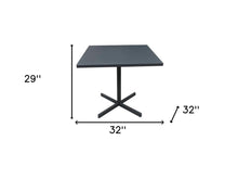Load image into Gallery viewer, 32" Gray Square Aluminum Pedestal Base Dining Table