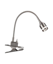 Load image into Gallery viewer, 15" Black Metal Adjustable Clip On LED Table Lamp