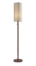 Load image into Gallery viewer, 65" Brown Solid Wood Floor Lamp With Beige Linen Drum Shade