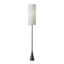 Load image into Gallery viewer, 74" Black Floor Lamp With White Fabric Shade