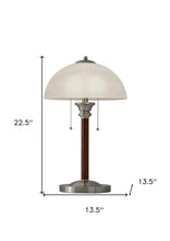 Load image into Gallery viewer, 23" Silver Metal Standard Table Lamp With White Shade