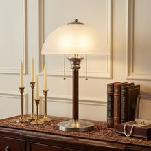 Load image into Gallery viewer, 23" Silver Metal Standard Table Lamp With White Shade