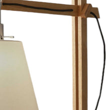 Load image into Gallery viewer, 61" Natural Solid Wood Task With White Cotton Shade