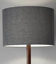 Load image into Gallery viewer, 59" Natural Solid Wood Floor Lamp With White Linen Drum Shade