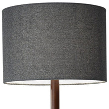 Load image into Gallery viewer, 59" Natural Solid Wood Floor Lamp With White Linen Drum Shade