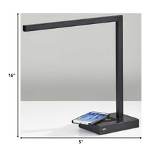 Load image into Gallery viewer, Slender Bar Black Metal Led Charging Desk Light
