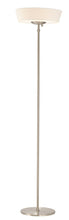 Load image into Gallery viewer, 71" Brushed Led Torchiere Floor Lamp With White Empire Shade