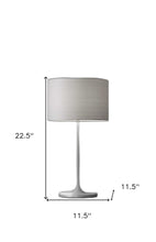 Load image into Gallery viewer, White On White Metal Table Lamp