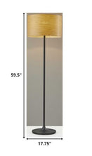 Load image into Gallery viewer, 60" White Floor Lamp With White Fabric Drum Shade