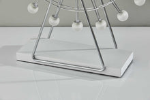 Load image into Gallery viewer, 22" Off White Metal Multi Light Bedside LED Table Lamp With Off White Globe Shade
