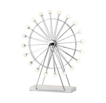 Load image into Gallery viewer, 22" Off White Metal Multi Light Bedside LED Table Lamp With Off White Globe Shade