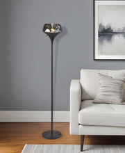 Load image into Gallery viewer, 70" Black With Black Glass Shade