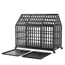Load image into Gallery viewer, Heavy Duty Dog Crate Lockable Wheels
