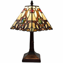 Load image into Gallery viewer, 9" x 14" x 15" Metal Candlestick Table Lamp With Beige Shade - Dark Brown