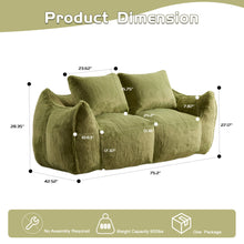 Load image into Gallery viewer, Giant Bean Bag Couch, Ultra Soft Fluffy Loveseat For Living Room