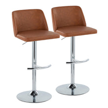 Load image into Gallery viewer, Toriano - Contemporary Adjustable Barstool With Swivel & Rounded T Footrest (Set of 2)