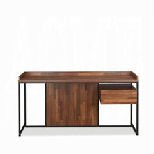 Load image into Gallery viewer, 62" Brown and Black Computer Desk