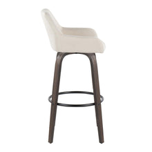 Load image into Gallery viewer, Daniella - Contemporary Fixed Height, Barstool With Swivel With Round Footrest (Set of 2)