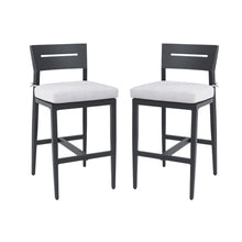 Load image into Gallery viewer, Modern Outdoor Bar Stools With Backrest And Footrest (Set of 2)