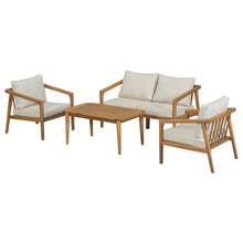 Load image into Gallery viewer, Westin - Outdoor Acacia Wood 4 Pieces Chat Set - Teak / Beige