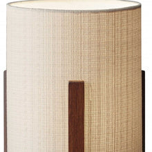 Load image into Gallery viewer, Solid Wood Bedside Table Lamp With Natural Cylinder Shade - Brown