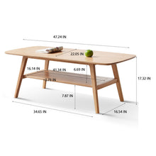 Load image into Gallery viewer, Low Coffee Table With Storage Shelf