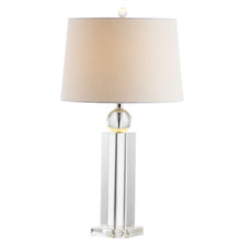 Load image into Gallery viewer, Table Lamp With Empire Shade - Silver / Clear / White