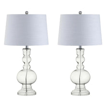 Load image into Gallery viewer, 29" Novelty Table Lamps With Drum Shades (Set of 2) - Silver