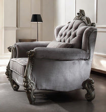 Load image into Gallery viewer, Velvet Floral Tufted Club Chair - Gray And Platinum
