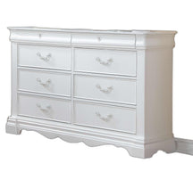 Load image into Gallery viewer, Wood Eight Drawer Double Dresser - White