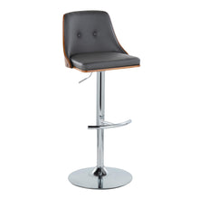 Load image into Gallery viewer, Gianna - Mid Century Modern Adjustable Barstool With Swivel With Rounded T Footrest (Set of 2)