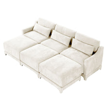 Load image into Gallery viewer, Stylish Sofa With Ottoman And Lumbar Pillows, Ergonomic Design