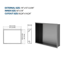 Load image into Gallery viewer, Stainless Steel Shower Niche With Seamless Design For Bathroom Storage