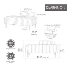 Load image into Gallery viewer, Mini Loveseat With Adjustable Backrest
