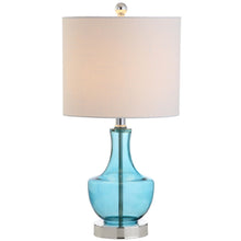 Load image into Gallery viewer, 20" Gourd Table Lamp With Drum Shade - Blue