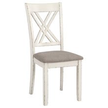 Load image into Gallery viewer, Ebers - 7 Dining Set With 2 Tone Upholstered Chairs - Vanilla White