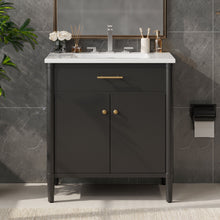 Load image into Gallery viewer, Bathroom Vanity With Sink, Soft Close Doors And Adjustable Shelf