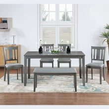 Load image into Gallery viewer, Kitchen Dining Set, Rectangular Dining Table With Upholstered Chairs