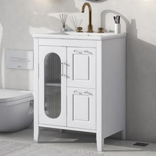 Load image into Gallery viewer, Modern Bathroom Vanity With Sink, Cabinet With 2 Drawers And Door, Adjustable Shelf