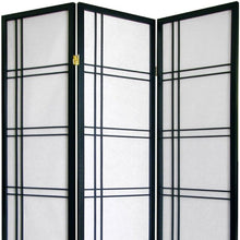 Load image into Gallery viewer, Folding Three Panel Screen Room Divider (469101) - Black / White