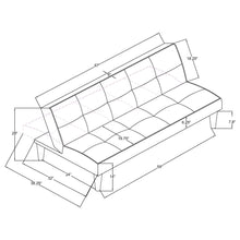 Load image into Gallery viewer, Cranston - Armless Sofa Bed With Contrast Piping - Black