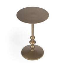 Load image into Gallery viewer, 19" Bronze Aluminum Round Pedestal End Table - Gold