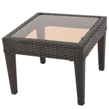 Load image into Gallery viewer, Nebulosity - Outdoor Accent Table With Square Glass Top - Brown Multi