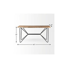 Load image into Gallery viewer, 60" Brown and Black Writing Desk