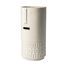 Load image into Gallery viewer, Abstract Cylinder Table Vase (397503) - White