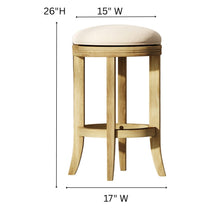 Load image into Gallery viewer, Backless Swivel Stool With Upholstered Seat