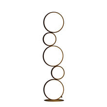 Load image into Gallery viewer, Metal Five Circle Geometric Sculpture LED Table Lamp - Black