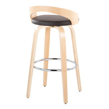 Load image into Gallery viewer, Grotto - Contemporary Fixed-Height Barstool With Swivel With Round Footrest (Set of 2)