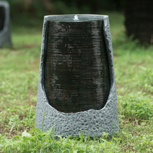 Load image into Gallery viewer, Indoor Outdoor Water Fountain, Unique Broken Urn Fountain Chic Dynamic Modern Design With Light For Garden
